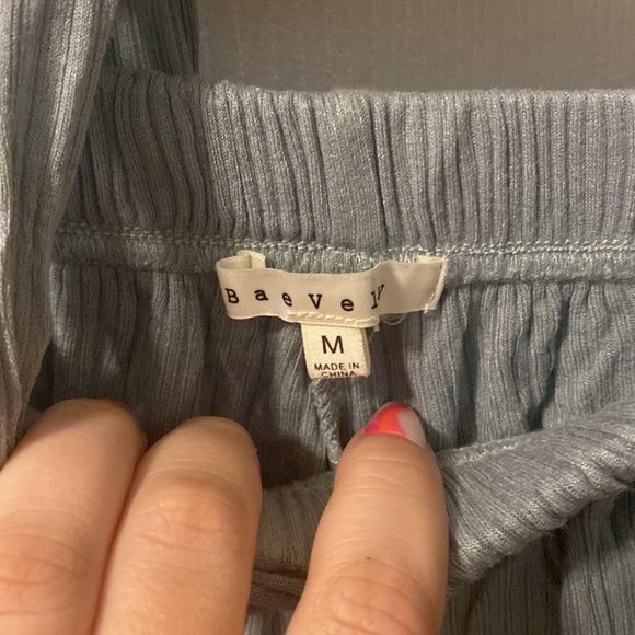 Light and Airy Sage Green/Blue Shorts - Picture 3 of 4